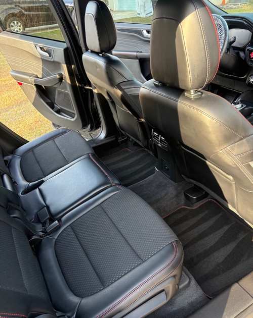 Ford Escape rear seats and carpet after a premium interior detail